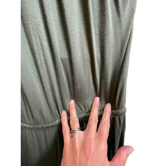Gap Halter-Neck Wide Leg, Drawstring Waist, Olive Sage Green Jumpsuit - Picture 13 of 13